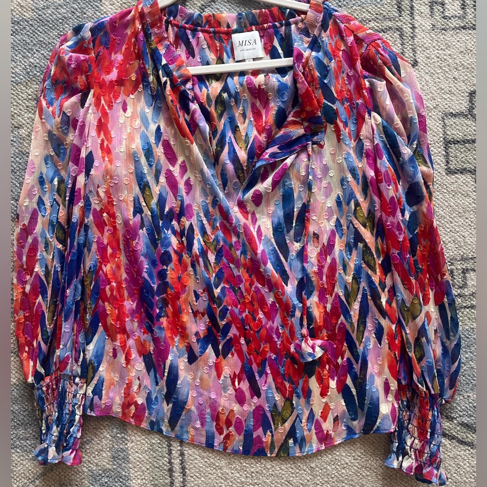 Misa Los Angeles multi color blouse. Size S